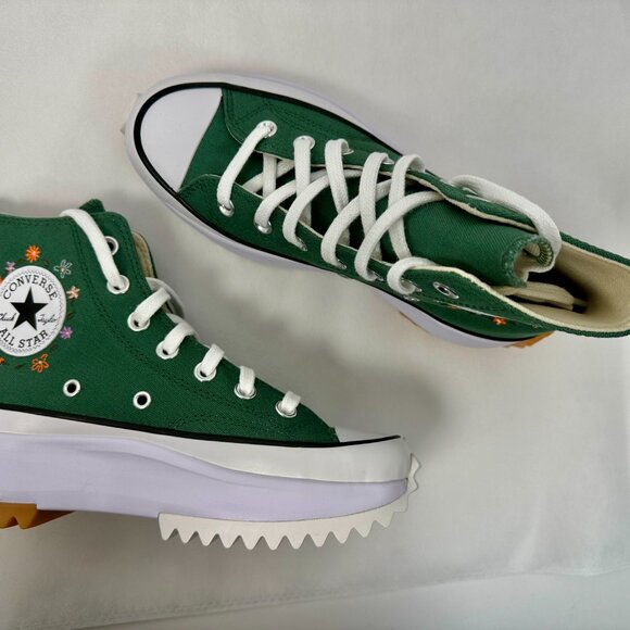 NEW | Converse Run Star Hike Platform Size 6.5 Women Green Canvas High Top - Picture 9 of 16
